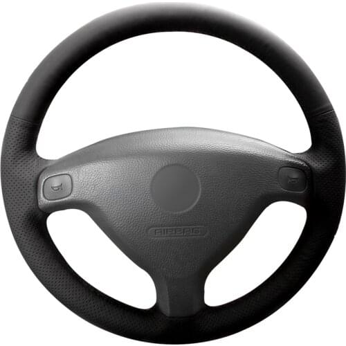 Black Faux Leather Steering Wheel Cover for Opel Astra (G) 1998-2004 Zafira (A) 1999-2005 Agila (A) 2000-2004 Holden Astra 2002