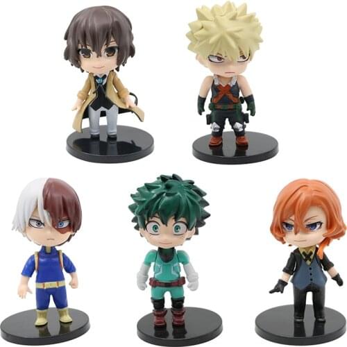 Bungo Stray Dogs My Hero Academia Figure Shoto Todoroki Bakugou Katsuki Midoriya Izuku Boku Dazai Osamu Action Figure 5pcs/Set