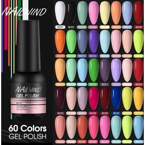 NAILWIND Nail Polish Gel Hybrid Varnish Semi Permanent Need UV LED Lamp Manicure Nail Art Base Top Coat Primer Gel Nail Polish