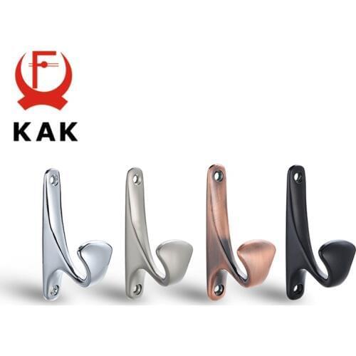 KAK 5PCS Alloy Bathroom Towel Wall Hook Kitchen Bedroom Clothes Hanger Key Hat Bag Hanger Racks Holder Wall Mounted Clothes Hook