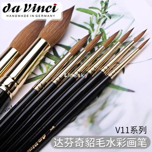Da Vinci Watercolor Series 35 Maestro Paint Brush, Round Long Taper Kolinsky Red Sable,Excellent for Watercolors, Illustration