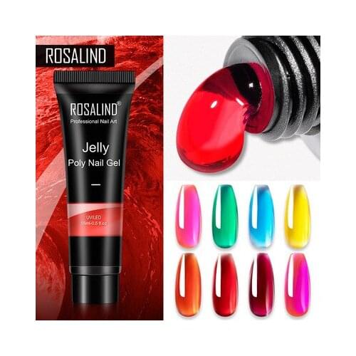 Rosalind New Extension Glue Tool Set 3 Pcs Crystal Translucent Nail Polish Gel Phototherapy Gel Nail Gel