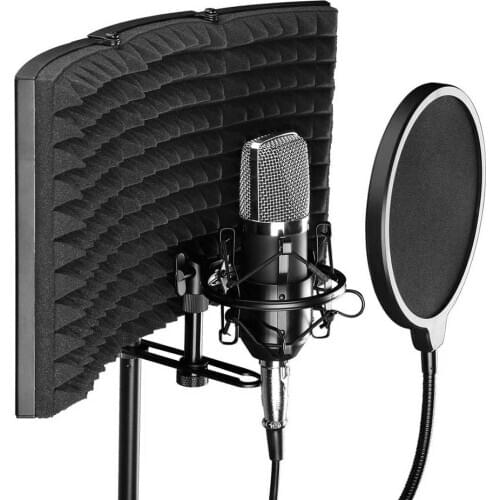 Multi-Microphone Kits Studio Vocal mic sets with Noise Canceling Windscreens Soundproof Sponge Cover Acoustic Panels soundproof
