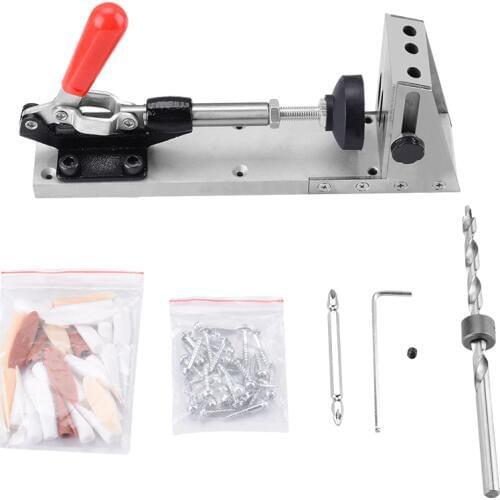 Hole Jig Woodworking Drill Guide Set With Positioner Drilling Locator Dowel Jig Guide For Power Tools