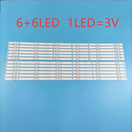 NWE 12set/lot Ph ilips 55PUF6051/T3 55'' Light backlight strip for 4708-K55WDR-A1213K11 4708-k550wd-a3213k21 a3213k31 K550WD7
