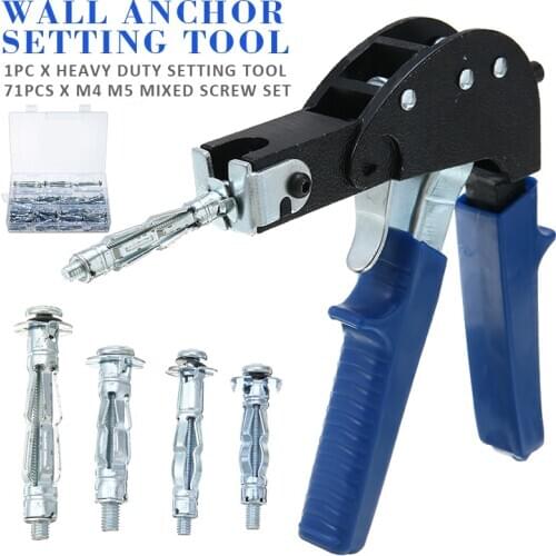 Wall Anchor Setting Tool W M4 M5 Mixed Screw Set Hollow Cavity Plasterboard Home Improvement Tools