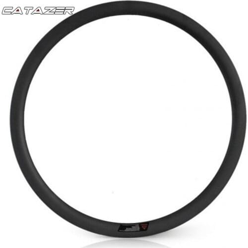 CATAZER Carbon 700C Road Bicycle Tubular Clincher Rim 700CX38 mm Width 23mm 25mm Carbon Wheel