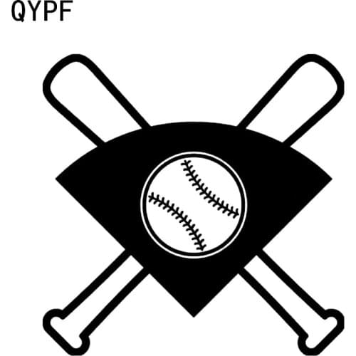 QYPF 15.6*15.5CM Coolest Baseball Car Styling Sticker Vinyl Silhouette High Quality Black/Silver Accessories C16-0677