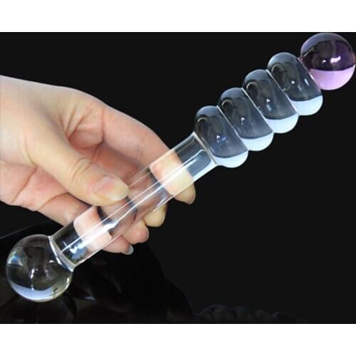 Spiral Glass Dildo Anal Plug G Spot Stimulator Adult Sex Toys For Woman Couples Erotic Dildos For Women Glass Butt Plug