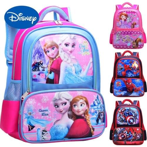 Disney Elementary School Bag Cartoon Cute Childrens Backpack for Men and Women To Reduce Burden and Breathable Spine Protection