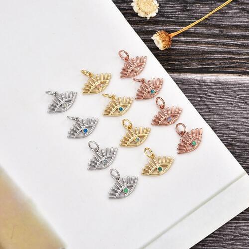 The trend of simple evil eye opal pendant necklace accessories charm ladies jewelry was found