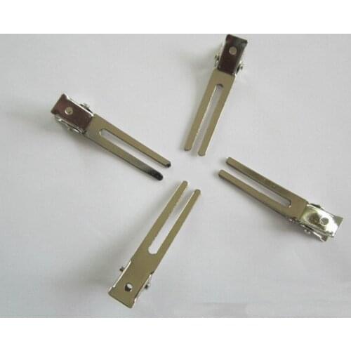 DIY Hair Accessories Clip Double prong Flat Hairpins Alligator clips for DIY Women Girl bows flower headwear 20pcs FJ3218