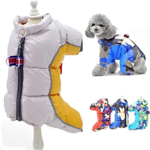 Winter Dog Clothes Thick Warm Snowsuit For Small Dogs Waterproof Puppy Pet Jacket Coat Chihuahua Pug Jumpsuits Clothing