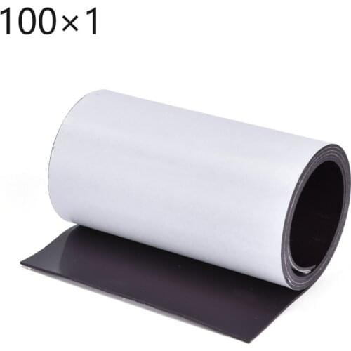 1Meters self Adhesive Flexible Magnetic Strip 1M Rubber Magnet Tape width 100mm thickness 1mm Free Shipping