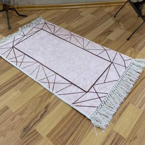 1pc Quality Multipurpose Doormat Bath Mat Portable Bath Rug Rectangular Doormat Rectangle Carpet Tassels Fringed Doormat Mat