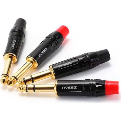 1Pcs large three-core audio cable 6.35mm male TRS dual-channel pair recording balanced speaker power amplifier connector plug