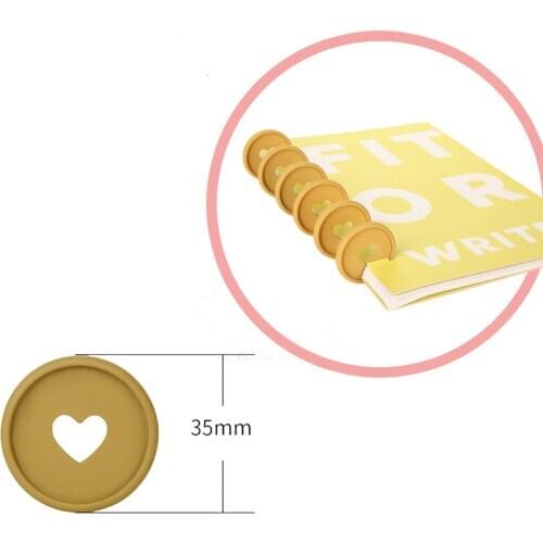 100PCS 35MM Mushroom Hole Notebook Heart Shape Planner Disc Ring Buckle Binder 360 Degree Foldable Binder School Accessories