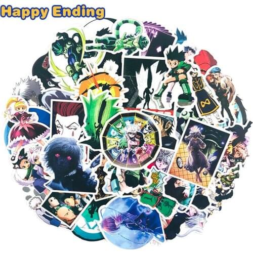 100Pcs/Pack HUNTER X HUNTER Japan anime Stickers For Luggage Stationery Motorcycle Laptop Skateboard Toys Motorcycle Helmet