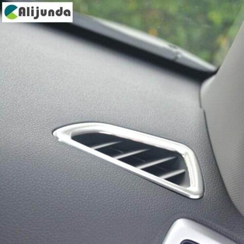 2 pcs / set Car Air Conditioner Ventilation Door Interior Decoration For Hyundai Tucson 2015 2016 LHD Stainless Steel Accessorie