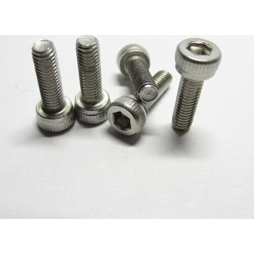 20/10PCS M2.5 M3/M4/M5/M6 DIN912 304 Stainless Steel Hexagon Socket Head Cap Screws Inner Hex Socket Bicycle Bolt Metric Thread