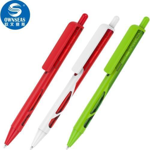 200 pcs/lot Plastic Ballpoint Pen Click Action pen Wholesale Advertising Imprint company Custom Logo Pen