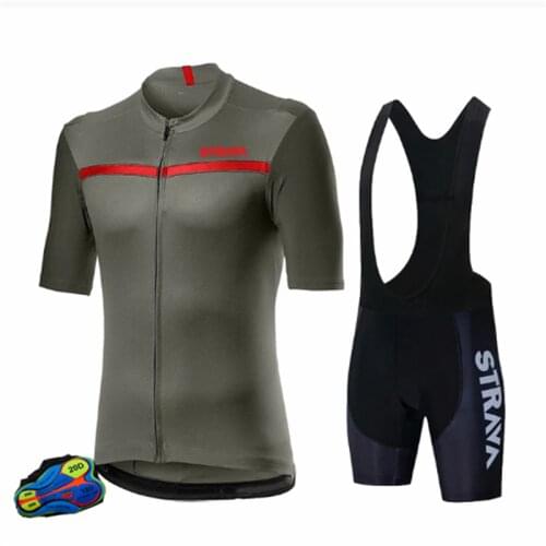STRAVA 2021 Summer Cycling Jersey Sets Breathable MTB Bicycle Cycling Clothing Mountain Bike Wear Clothes Maillot Ropa Ciclismo