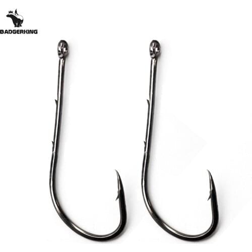 50pcs double bait holder barb fishing hook sharp carbon steel fishhooks for beach fishing live bait fishing