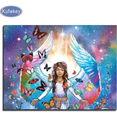 5D DIY square/round Diamond Painting angel girl Cross Stitch rhinestones diamond Embroidery cartoon picture painting wall decor