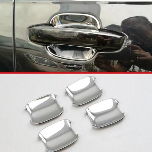 ABS Chrome Door Handle Bowl Cover Cup Trim Molding Garnish For AUDI Q7 2016 2017