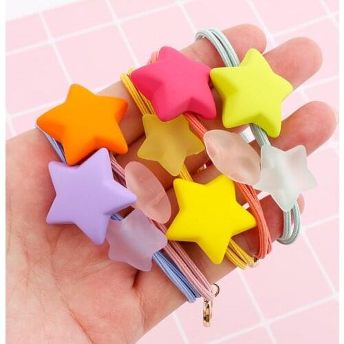 Free shipping Cute star Design Girls Rubber Bands Princess Hair Ornament Headwear Elastic Hair Bands Headbands Hair Accessories