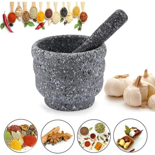 Garlic Pugging Pot Garlic Press Ginger Crusher Pepper Spices Pedestal Bowl Mortar and Pestle Mincer Ice Chopper Kitchen Tool