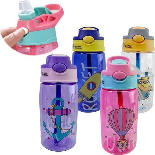 Kids Summer Water Sippy Cup Cartoon Baby Bottle Feeding Cups with Straws Leakproof Water Bottles Outdoor Portable Childrens Cup
