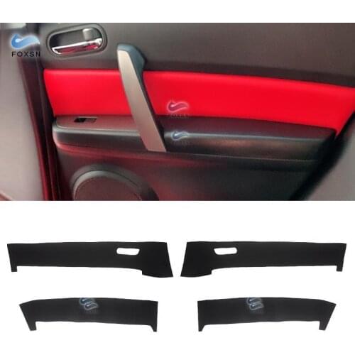 For Mazda 6 2009 2010 2011 2012 2013 2014 2015 4pcs Car Microfiber Leather Door Panel Cover Protective Trim