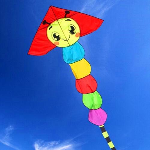 Free shipping high quality Caterpillar large kite reel outdoor flying toys for adults ripstop nylon kite tails wind spinner emma