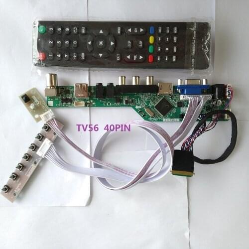 Kit for B154PW04 V4 Controller driver board 15.4" VGA remote 40pin LVDS TV AV USB LCD LED 1440X900 Panel Screen