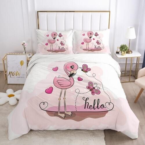3D Quilt Covers Pillowcase(s) Bedding Set Duvet Cover Sets Comforter Case Bed Linen Cartoon Twin Double Size Bedclothes
