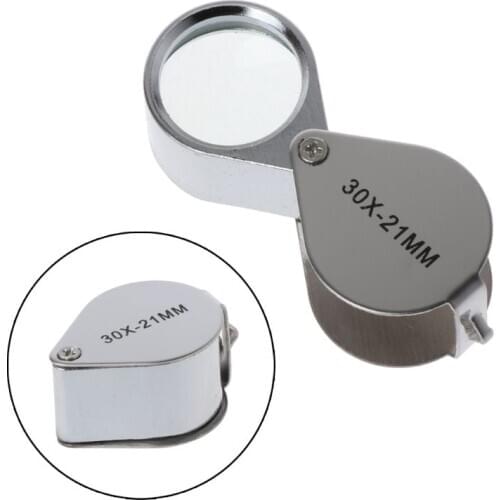 Jewelry Diamond Eye Loupe Magnifier Magnifying Glass Triplet Jewelers 30x21mm
