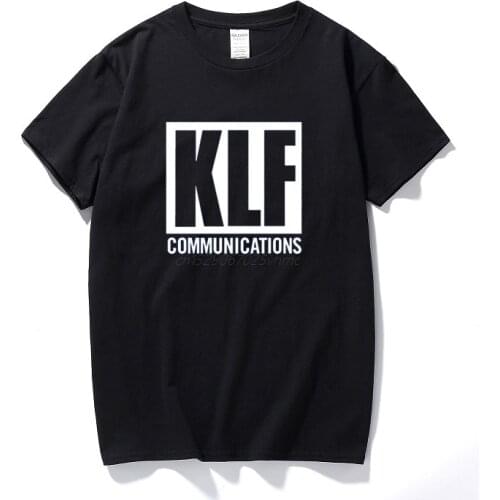 The KLF Communications Letter Printed Mens Men T Shirt Tshirt New Short Sleeve O Neck T-shirt Tee Camisetas Hombre