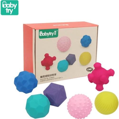 Soft Rubber Baby Balls Toys for 0 12 24 Months Kids Montessori Bath Toys for Boy Girl One Year Old Todder Teether Massage Balls