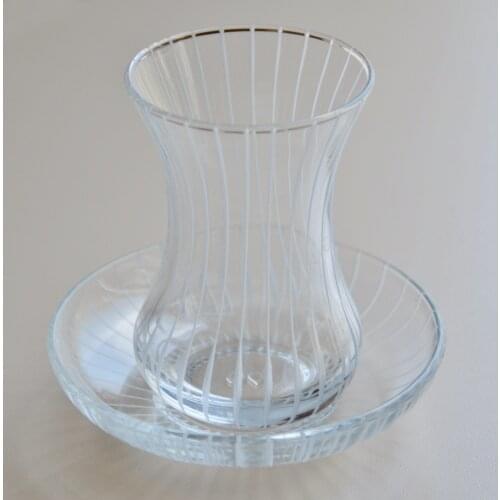 Başak Slim Waisted Çizgi Decor 12 Parça 6 Personality Tea Takımı