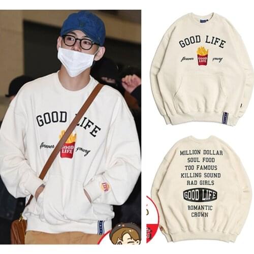2021 New V Tae Hyu Same Fashion Hiphop Kpop Clothes Bangtan Boys Merch Men Woman Clothing