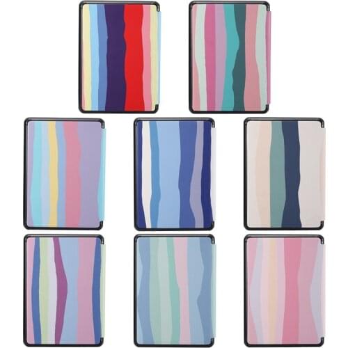 2021 New Kindle Case Case for 10th J9G29R 6 Inch 2019 Auto Wake Sleep Cover Rainbow Protective Shell