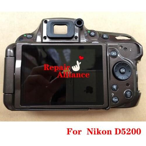 98%New Original Back Cover Rear Cover Case with LCD Screen SD Card Door Repair Parts For Nikon D5200 SLR