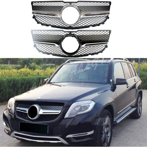 Front Racing Billet Bumper Grille Upper Facelift Grill For Mercedes-Benz X204 GLK Class 2013 2014 2015 AMG Style