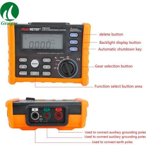 PM2302 The meter is capable of storing up to 100 groups of measurement data