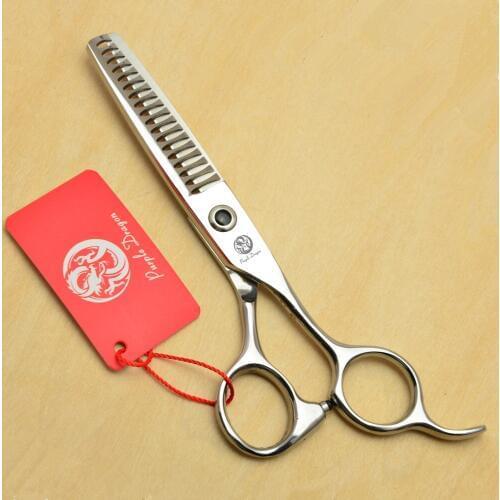 6'' Purple Dragon JP 440C Professional Human Hair Scissors Thinning Scissor Hairdressing Shears 18 Teeth 35% Thinning Rate Z2004