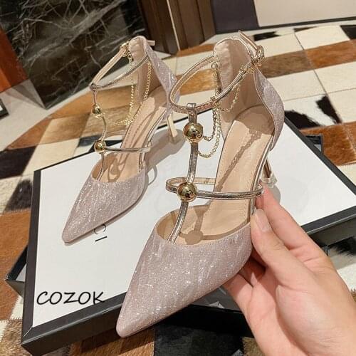 Sequined Sandals for Women 2021 Party Night Luxury Fashion Woman Shoes Sexy Shoes Women