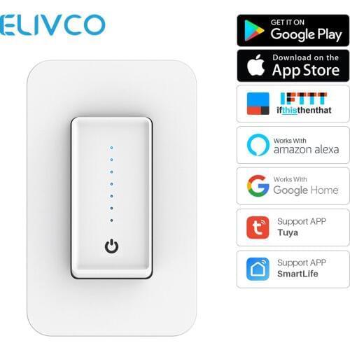 US Wifi Smart Dimmer Switch Light Timing Wall Touch Control Smart Life APP Control Works With Amazon Alexa Google Home IFTTT