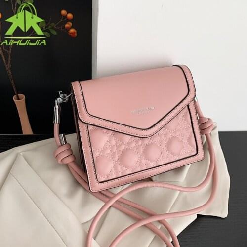 High Quality Leather Shouder Bags Elegant Plaid Patten Thread Messenger Bags Fashion New Ladies Crossbody Bags Casual Trend Tote