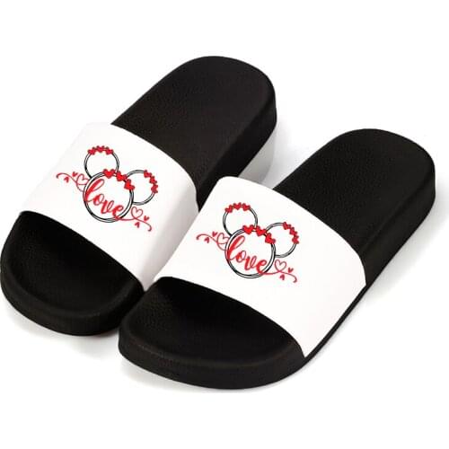 2021 Women Slippers Kawaii Mouse Head Pattern Home Slippers Beach Flip Flops Women Sandals Fashion Shoes For Women
